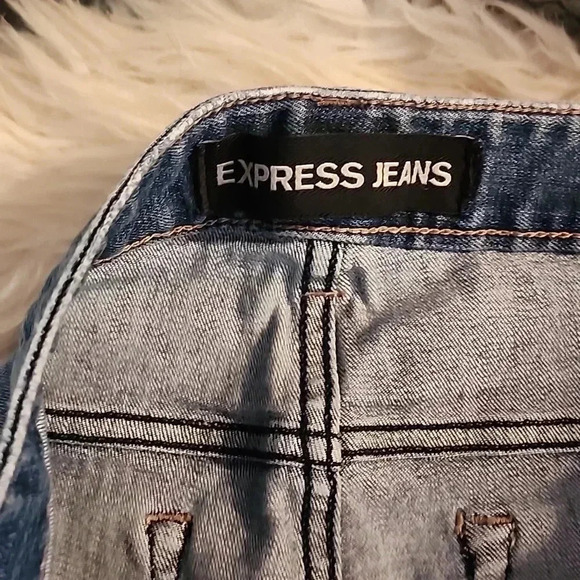 EXPRESS Vintage Patch Ankle Boyfriend Mid Rise - Picture 3 of 9